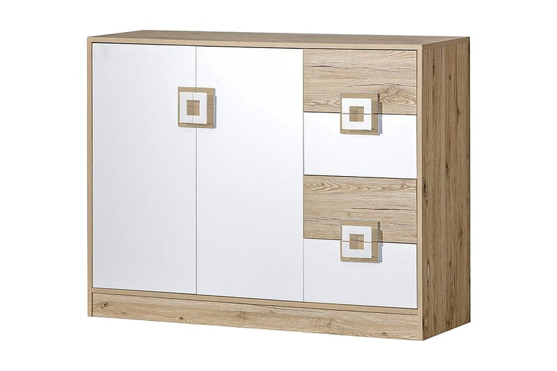 Lipasto Hermanboda 120x40x93 cm, Beige/Valkoinen