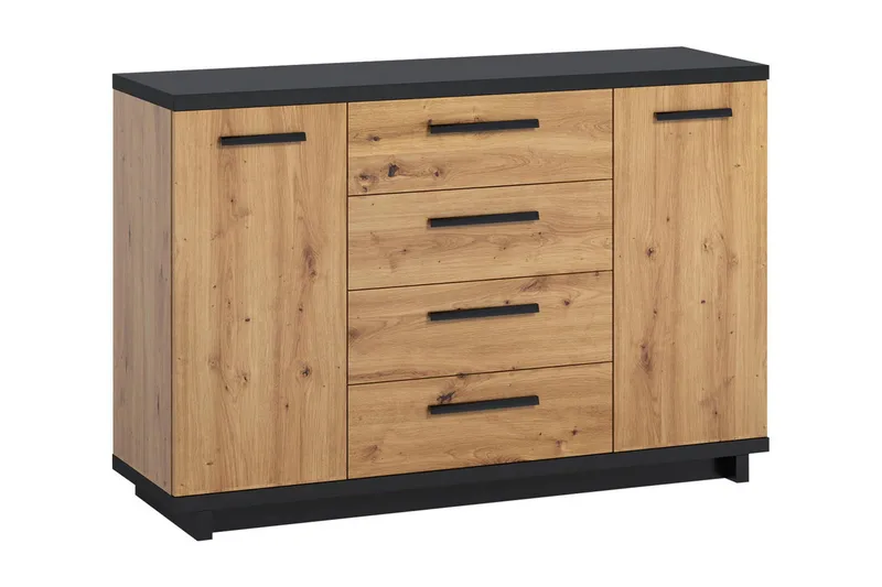 Lipasto Ines 40x135 cm, Tammi/Musta