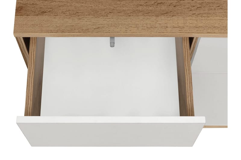 Lipasto Junip yläkaapilla - Valkoinen/Ruskea - Säilytys - Säilytyskalusteet - Lipasto