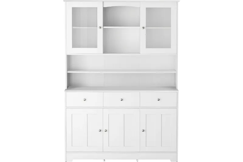 Lipasto Kegi yläkaapilla - Valkoinen - Säilytys - Säilytyskalusteet - Lipasto