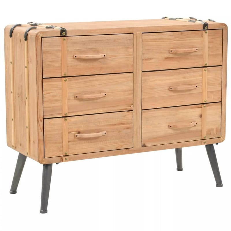 Lipasto kiinteä kuusipuu 91x35x73 cm - Ruskea - Säilytys - Säilytyskalusteet - Lipasto