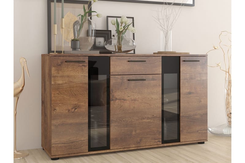 Lipasto Leagreen 140 cm - Puu/Luonnonväri/Valkoinen - Säilytys - Säilytyskalusteet - Lipasto