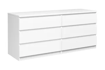 Lipasto Lerna 154 cm - Valkoinen/Korkeakiilto - Säilytys - Säilytyskalusteet - Lipasto