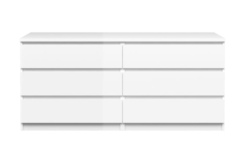 Lipasto Lerna 154 cm - Valkoinen/Korkeakiilto - Säilytys - Säilytyskalusteet - Lipasto