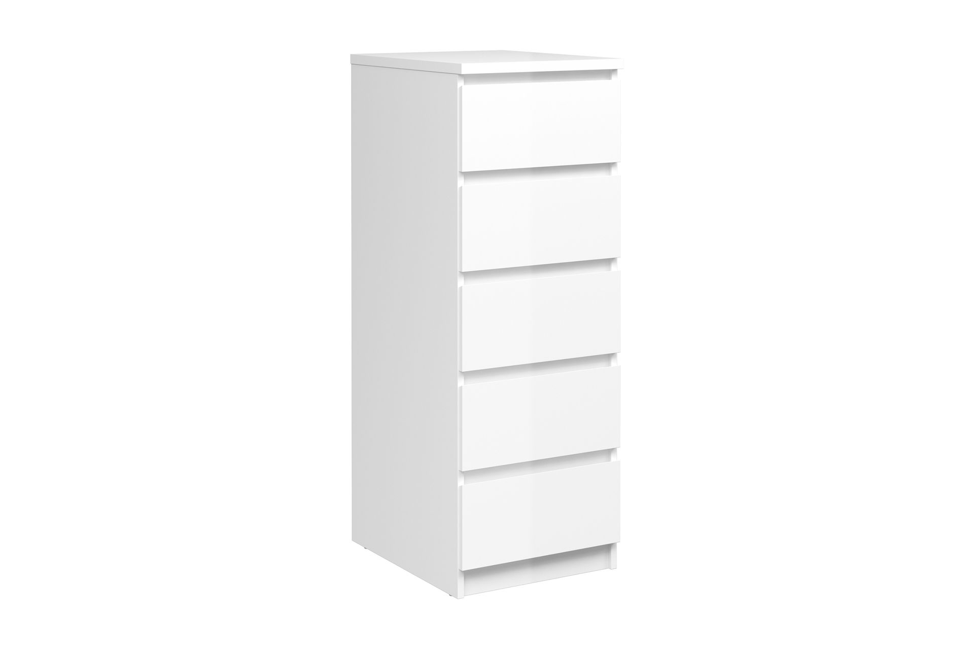 Lipasto Lerna 40 cm 5 laatikkoa - Valkoinen/Korkeakiilto - Säilytys - Säilytyskalusteet - Lipasto
