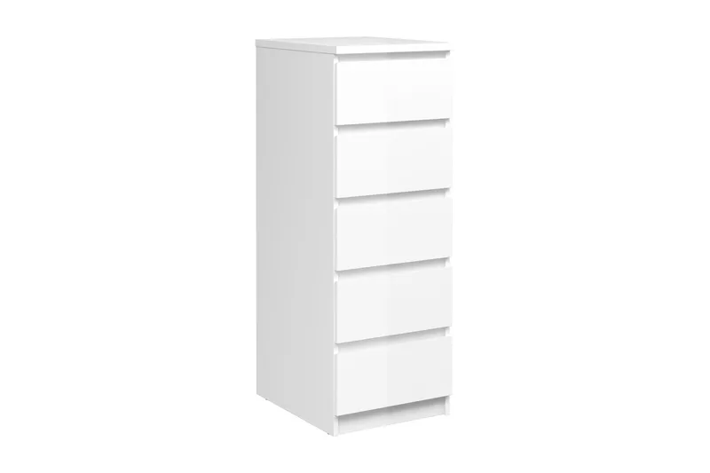 Lipasto Lerna 40 cm 5 laatikkoa, Valkoinen/Korkeakiilto