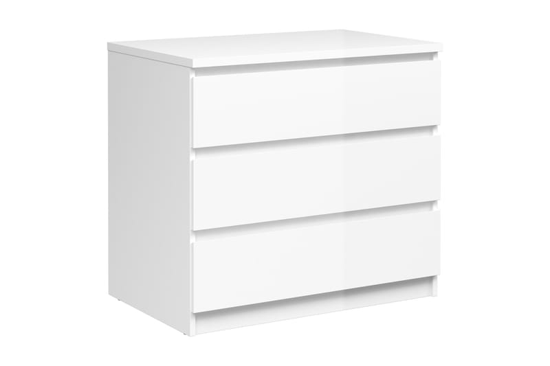 Lipasto Lerna 77 cm 3 laatikkoa - Valkoinen/Korkeakiilto - Säilytys - Säilytyskalusteet - Lipasto