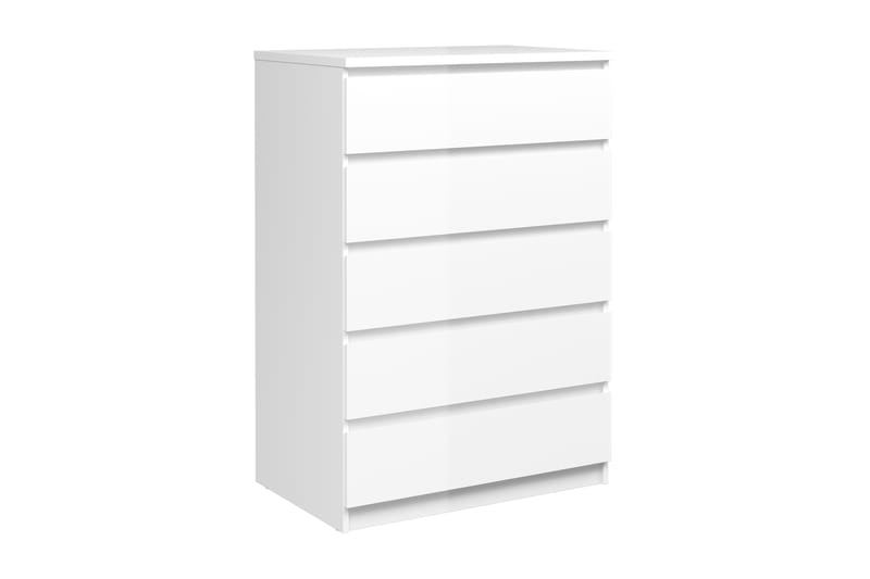 Lipasto Lerna 77 cm 5 laatikkoa - Valkoinen/Korkeakiilto - Säilytys - Säilytyskalusteet - Lipasto