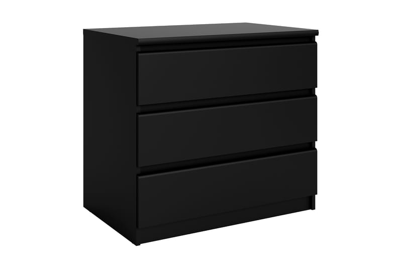 Lipasto Lerna 77 cm Suuri 3 laatikkoa - Mattamusta - Säilytys - Säilytyskalusteet - Lipasto