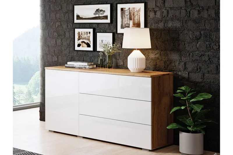 Lipasto - Luonnonväri/Valkoinen - Säilytys - Säilytyskalusteet - Lipasto