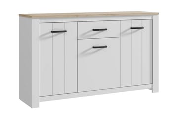 Lipasto Luxted 161 cm - Valkoinen/Ruskea - Säilytys - Säilytyskalusteet - Lipasto