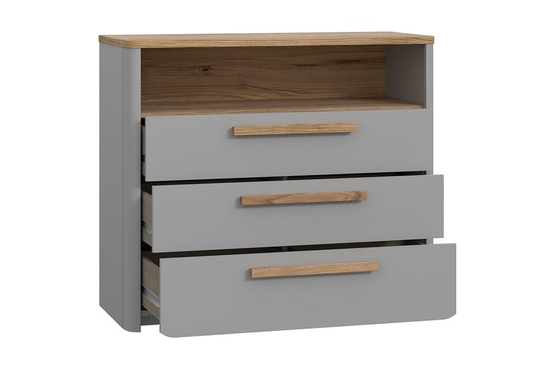 Lipasto Meris 41x99 cm - Harmaa/Ruskea - Säilytys - Säilytyskalusteet - Lipasto