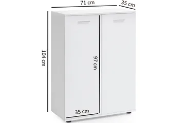 Lipasto Moorclose 71x35 cm - Valkoinen - Säilytys - Säilytyskalusteet - Lipasto