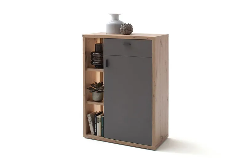 Lipasto Morrols 37x76 cm - Harmaa/Luonnonväri - Säilytys - Säilytyskalusteet - Lipasto