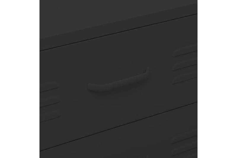 Lipasto musta 80x35x101,5 cm teräs - Säilytys - Säilytyskalusteet - Lipasto