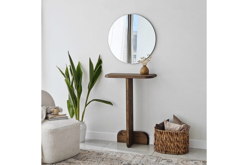 Lipasto Nariyuki - Pähkinä - Huonekalut - Pöytä & ruokailuryhmä - Apupöytä & sivupöytä - Jalustapöytä & pylväspöytä