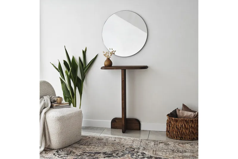 Lipasto Nariyuki - Pähkinä - Huonekalut - Pöytä & ruokailuryhmä - Apupöytä & sivupöytä - Jalustapöytä & pylväspöytä