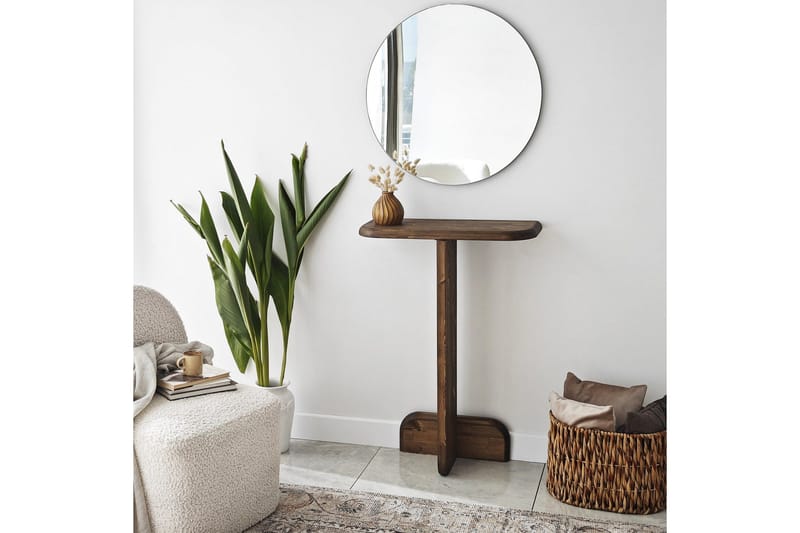 Lipasto Nariyuki - Pähkinä - Huonekalut - Pöytä & ruokailuryhmä - Apupöytä & sivupöytä - Jalustapöytä & pylväspöytä