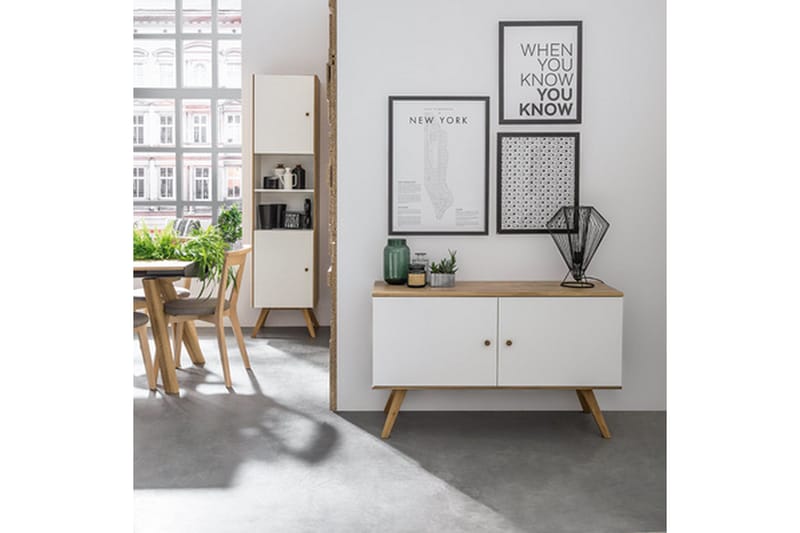 Lipasto Nature Valkoinen/Luonnonväri - VOX - Säilytys - Säilytyskalusteet - Lipasto