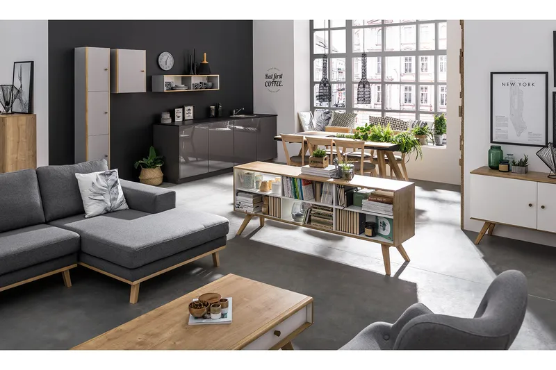 Lipasto Nature Valkoinen/Luonnonväri - VOX - Säilytys - Säilytyskalusteet - Lipasto