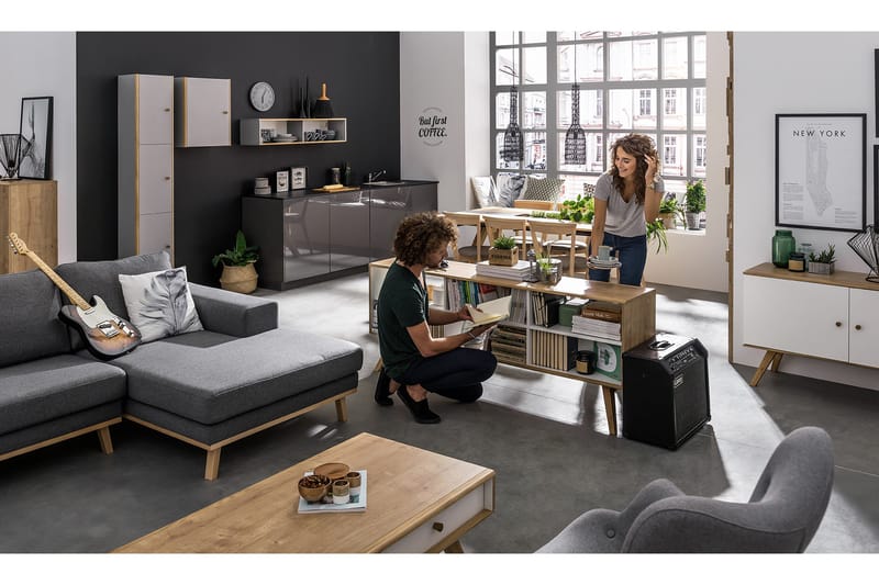 Lipasto Nature Valkoinen/Luonnonväri - VOX - Säilytys - Säilytyskalusteet - Lipasto