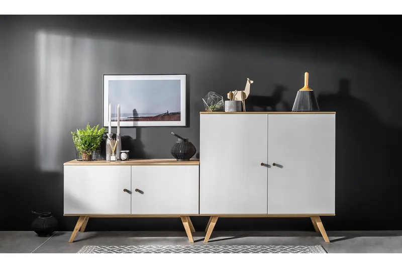 Lipasto Nature Valkoinen/Luonnonväri - VOX - Säilytys - Säilytyskalusteet - Lipasto