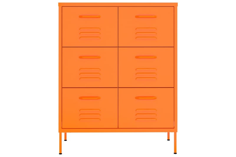 Lipasto oranssi 80x35x101,5 cm teräs - Säilytys - Säilytyskalusteet - Lipasto