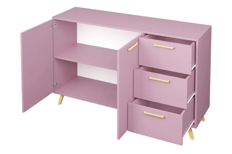 Lipasto Ordino 41x139 cm - Liila/Kulta - Säilytys - Säilytyskalusteet - Lipasto