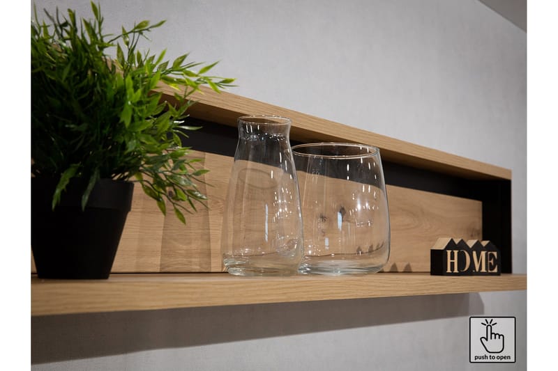 Lipasto Quant 41x130 cm - Tammi/Musta - Säilytys - Säilytyskalusteet - Lipasto