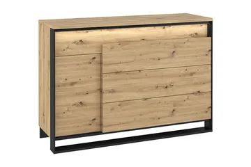 Lipasto Quant 41x130 cm - Tammi/Musta - Säilytys - Säilytyskalusteet - Lipasto