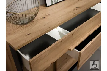Lipasto Quant 41x130 cm - Tammi/Musta - Säilytys - Säilytyskalusteet - Lipasto