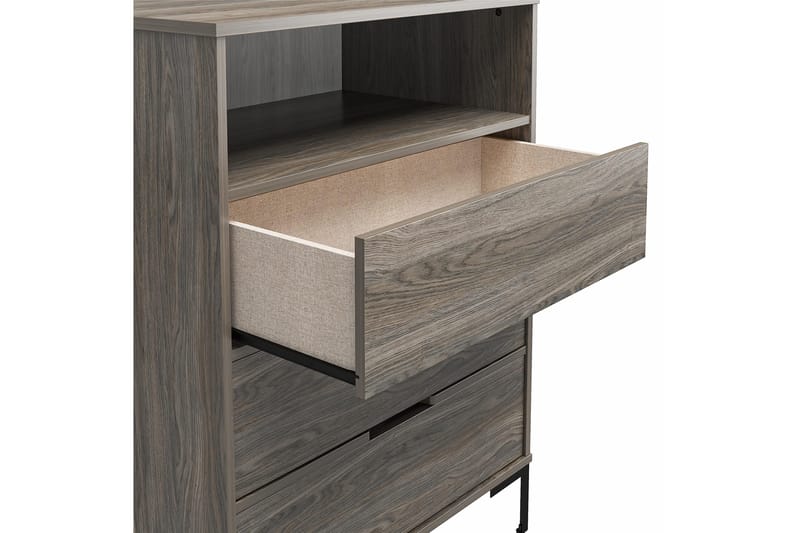 Lipasto Rayburn Harmaa - Dorel Home - Säilytys - Säilytyskalusteet - Lipasto