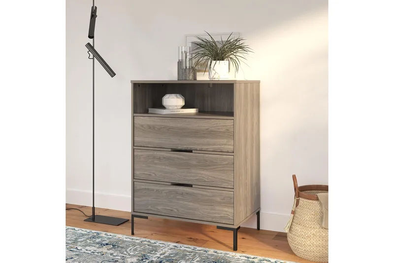 Lipasto Rayburn Harmaa - Dorel Home - Säilytys - Säilytyskalusteet - Lipasto