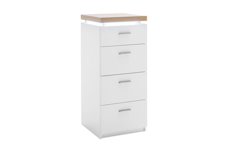 Lipasto Sirbaugh 42 cm - Valkoinen/Tammi - Säilytys - Säilytyskalusteet - Lipasto