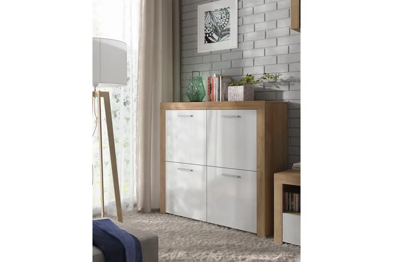 Lipasto Sitar - Puu/Luonnonväri/Valkoinen - Säilytys - Säilytyskalusteet - Lipasto