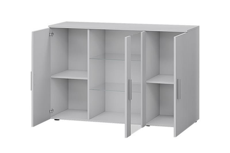 Lipasto Soho 41x120 cm LED-valaistus - Tammi/Musta/Valkoinen - Säilytys - Eteisen säilytys