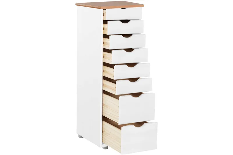 Lipasto Tangen 39x34 cm 8 laatikkoa - Valkoinen - Säilytys - Säilytyskalusteet - Lipasto