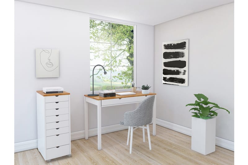 Lipasto Tangen 39x34 cm 8 laatikkoa - Valkoinen - Säilytys - Säilytyskalusteet - Lipasto