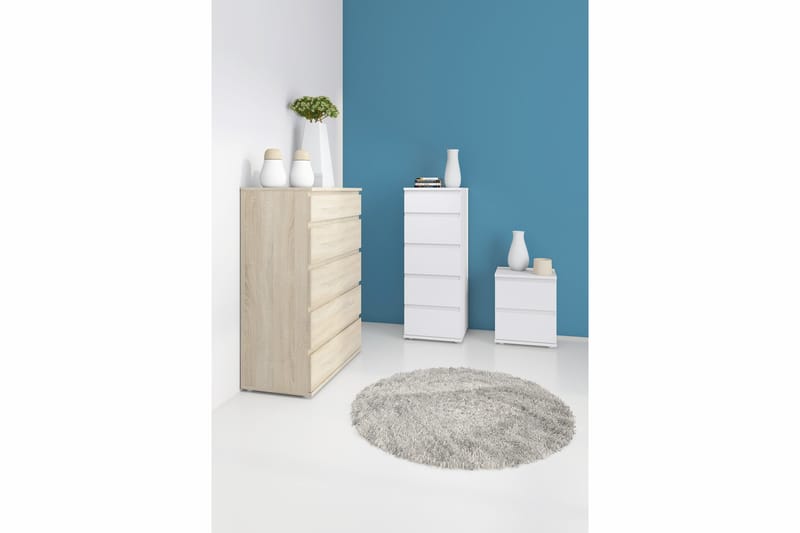 Lipasto Tiane Leveä 5 laatikkoa - Tammi - Säilytys - Säilytyskalusteet - Lipasto