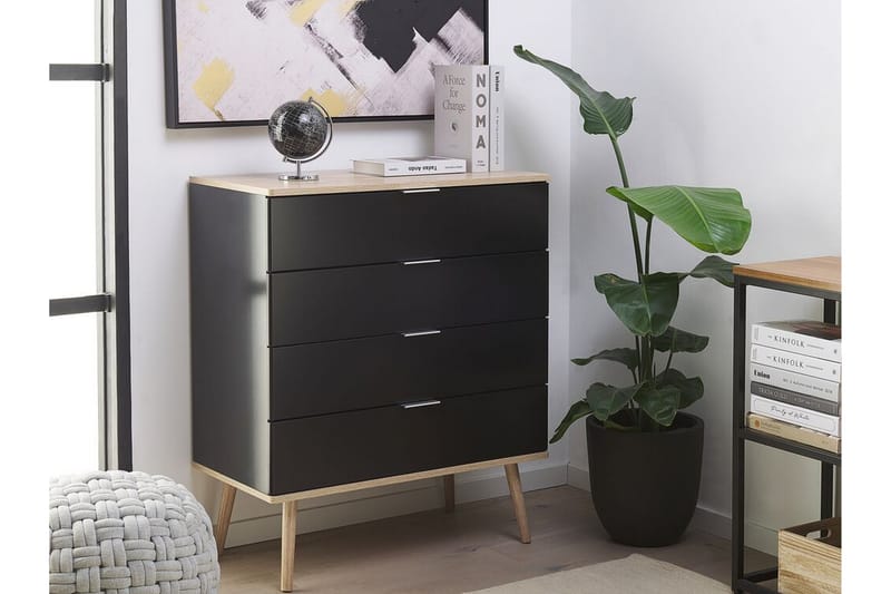 Lipasto Ticaboo 79 cm - Musta - Säilytys - Säilytyskalusteet - Lipasto