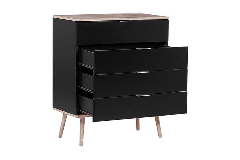 Lipasto Ticaboo 79 cm - Musta - Säilytys - Säilytyskalusteet - Lipasto