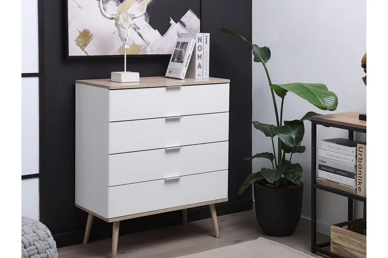 Lipasto Ticaboo 79 cm - Valkoinen - Säilytys - Säilytyskalusteet - Lipasto