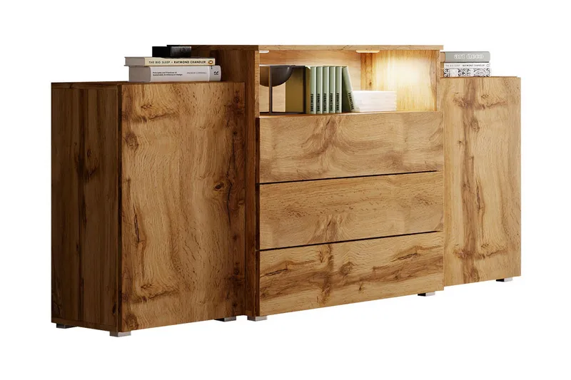 Lipasto Turowo 39x150 cm LED - Luonnonväri - Säilytys - Säilytyskalusteet - Lipasto