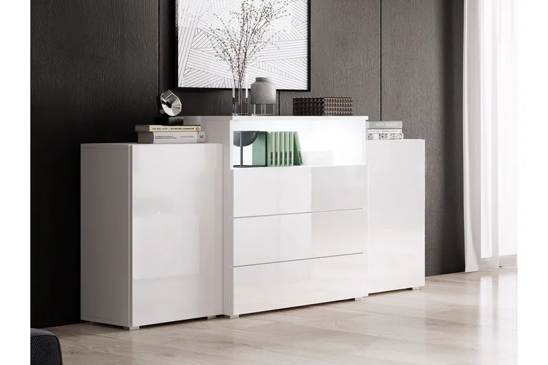 Lipasto Turowo 39x150 cm LED - Valkoinen - Säilytys - Säilytyskalusteet - Lipasto