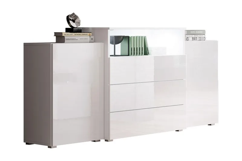 Lipasto Turowo 39x150 cm LED, Valkoinen