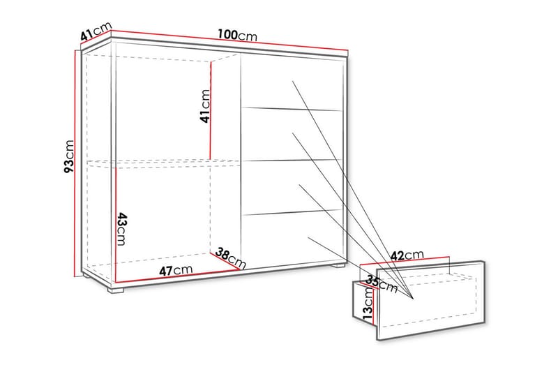 Lipasto - Valkoinen - Säilytys - Säilytyskalusteet - Lipasto