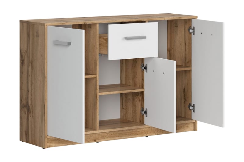 Lipasto Viella - Puu/Luonnonväri/Valkoinen - Säilytys - Säilytyskalusteet - Lipasto