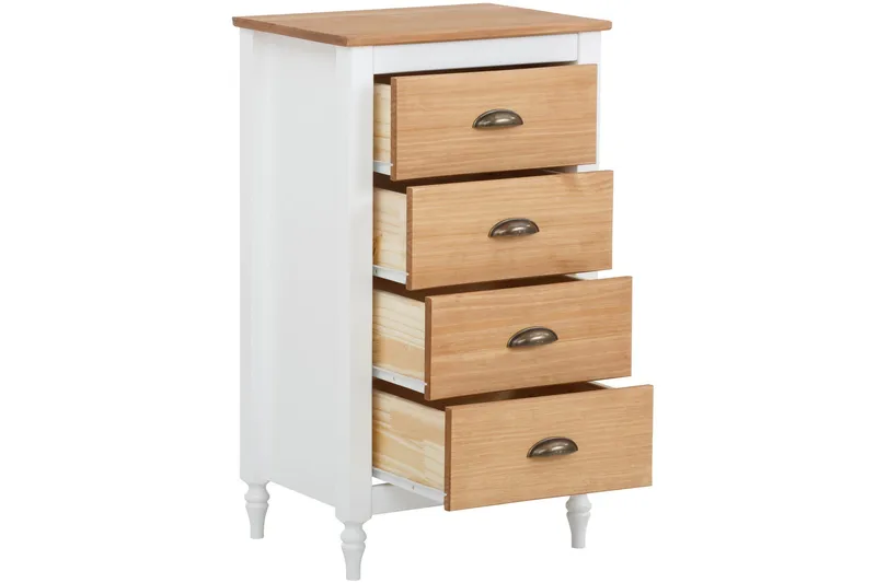 Lipasto Westenhanger 45x35 cm 4 laatikkoa - Valkoinen - Säilytys - Säilytyskalusteet - Lipasto