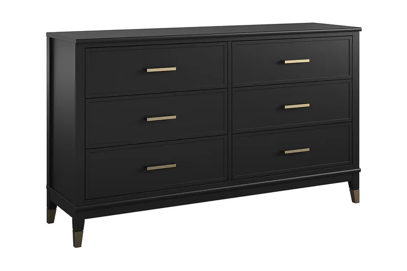 Lipasto Westerleigh 144x41 cm Musta/Kulta, CosmoLiving