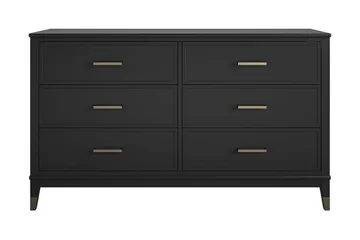 Lipasto Westerleigh 144x41 cm Musta/Kulta - Säilytys - Säilytyskalusteet - Lipasto